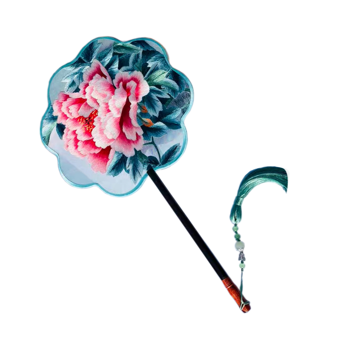Gorgeous Peony Suzhou Embroidery Round Fan 锦绣牡丹苏绣团扇