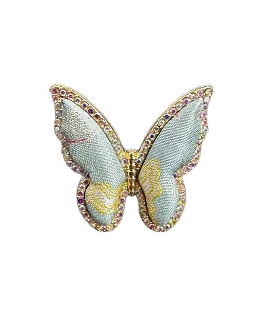 Qian Xiaoping Dragon-Horse Spirit Song Brocade Butterfly Ring | 钱小萍龙马精神纹宋锦蝴蝶戒指
