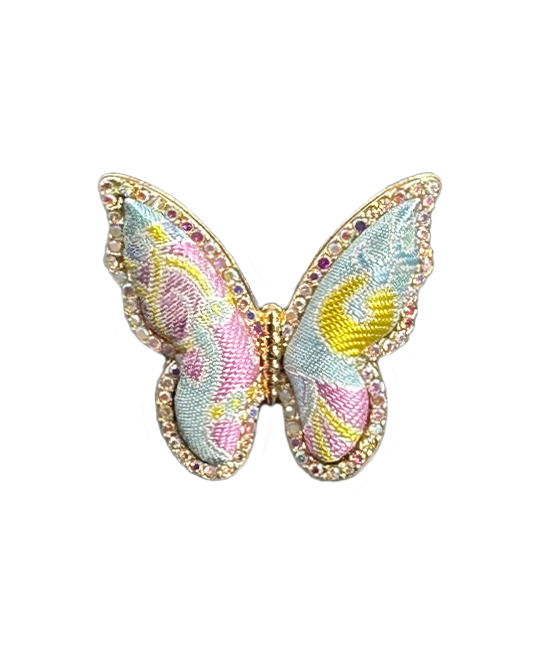 Qian Xiaoping Dragon-Horse Spirit Song Brocade Butterfly Ring | 钱小萍龙马精神纹宋锦蝴蝶戒指