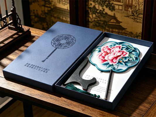 Gorgeous Peony Suzhou Embroidery Round Fan 锦绣牡丹苏绣团扇