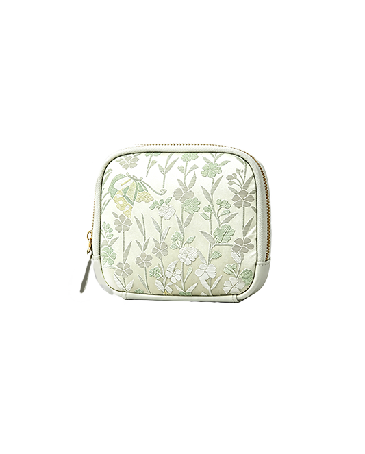 Grass & Butterfly Song Brocade jewelry bag | 芳草蝴蝶宋锦首饰包