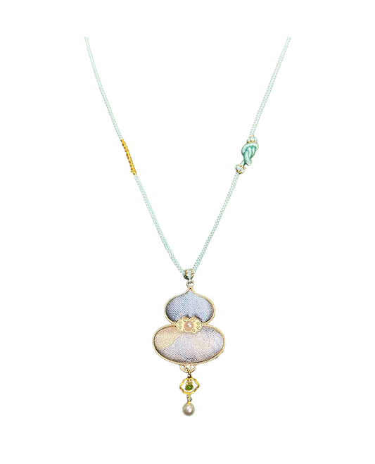 Fragrant Blossoms Song Brocade Necklace by Zhang Guoquan 张国权郁满天香宋锦项链