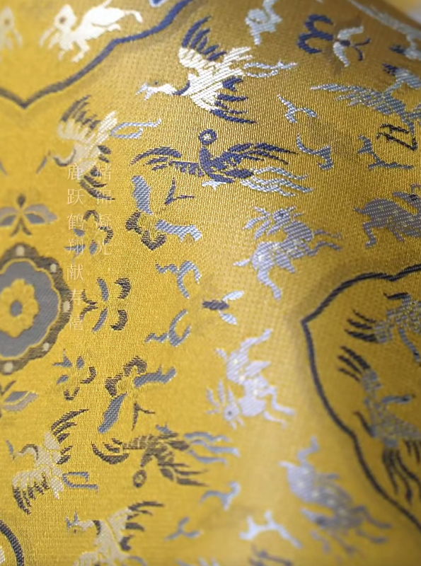 Crane & Deer in Spring Song Brocade Shoulder Bag 鹤鹿同春宋锦单肩包