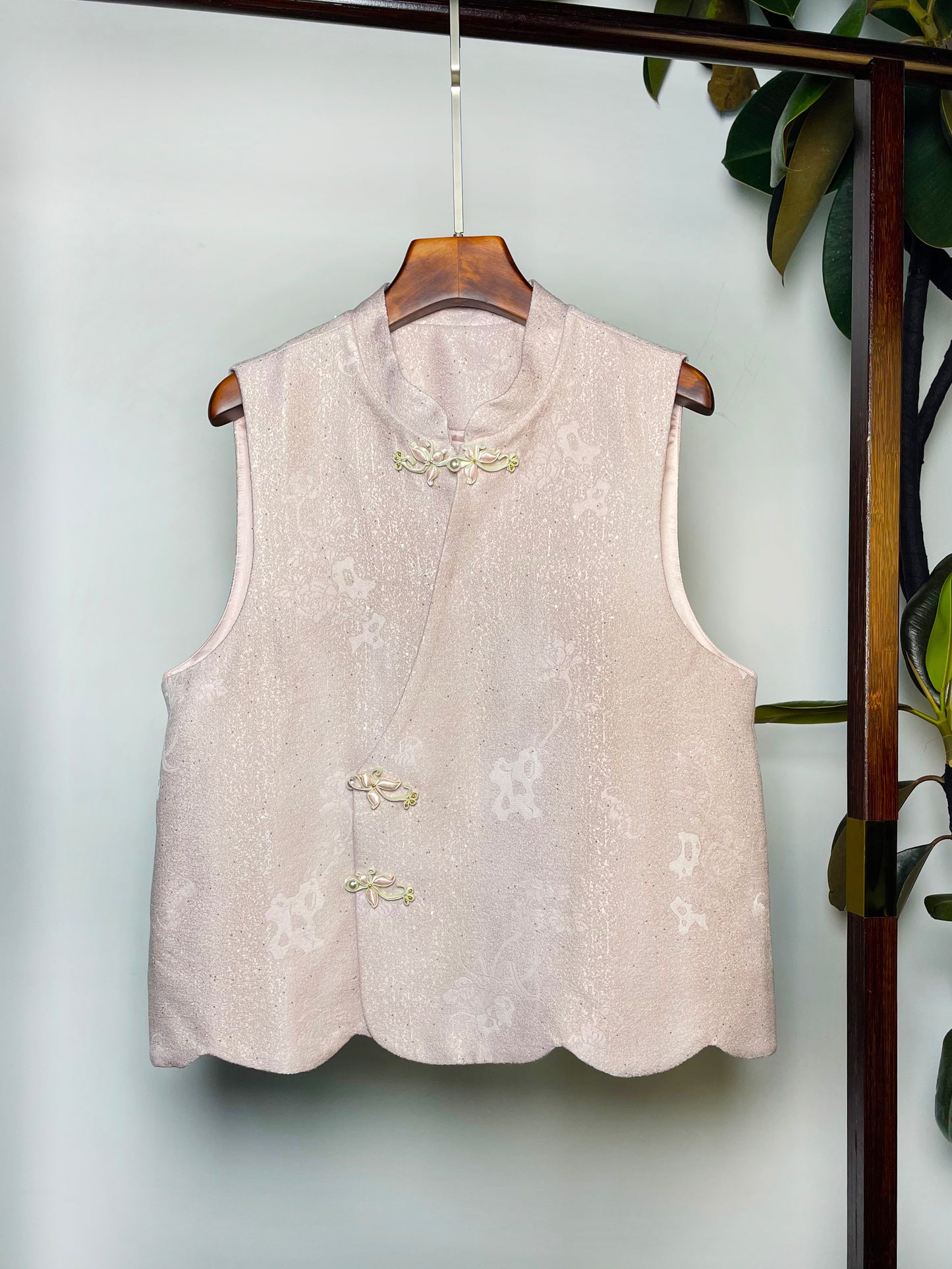 Song Brocade Waistcoat・Rock & Peony Motif 山石牡丹纹宋锦马甲