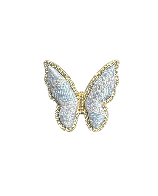 Li Dexi Auspicious Clouds & Blessed Snow Song Brocade Butterfly Ring | 李德喜祥云瑞雪宋锦蝴蝶戒指
