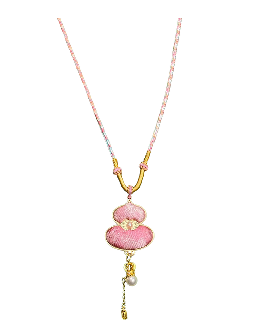 Rose Tale Song Brocade Necklace by Lu Meiying 陆美英玫瑰故事宋锦项链