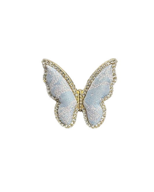 Li Dexi Auspicious Clouds & Blessed Snow Song Brocade Butterfly Ring | 李德喜祥云瑞雪宋锦蝴蝶戒指