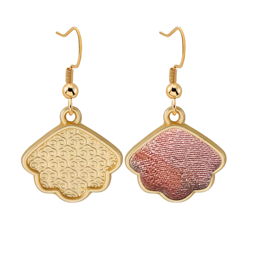 Song Brocade Earrings | Tale of the Rose, by Lu Meiying 陆美英玫瑰的故事宋锦耳环