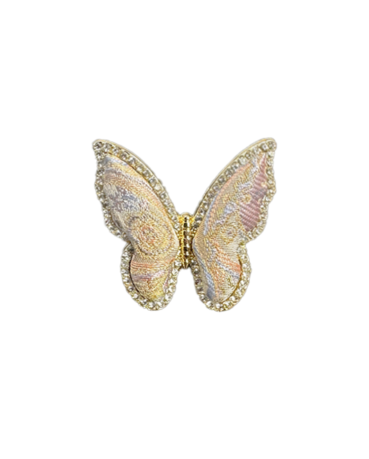 Shangjiukai Auspicious Butterfly Dance Song Brocade Butterfly Ring | 上久楷瑞彩蝶舞宋锦蝴蝶戒指