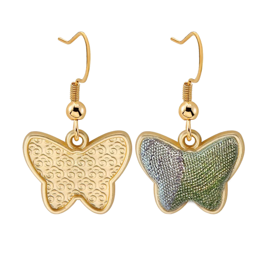 Song Brocade Handmade Earrings | Li Dexi・Monet Lotus Pond 李德喜莫奈荷塘宋锦手工耳环