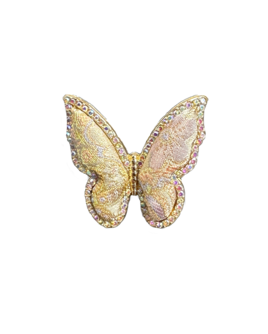 Shangjiukai Auspicious Butterfly Dance Song Brocade Butterfly Ring | 上久楷瑞彩蝶舞宋锦蝴蝶戒指