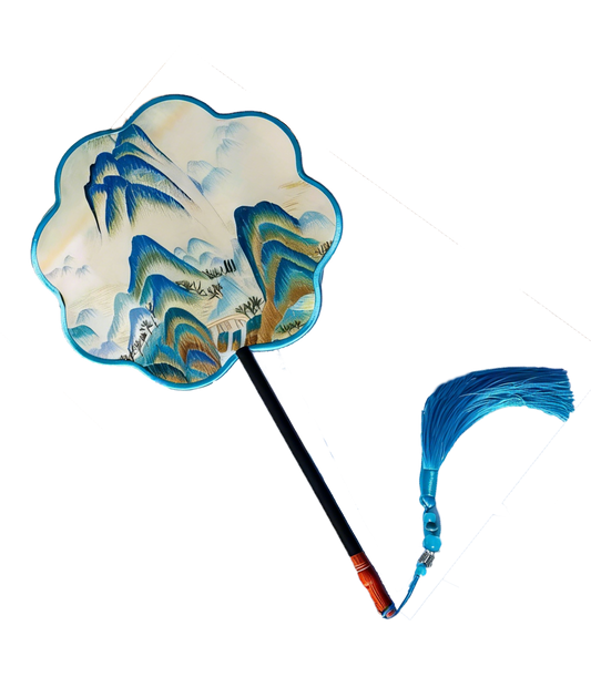 Thousands Miles of Rivers and Mountains Suzhou Embroidery Round Fan 千里江山苏绣团扇