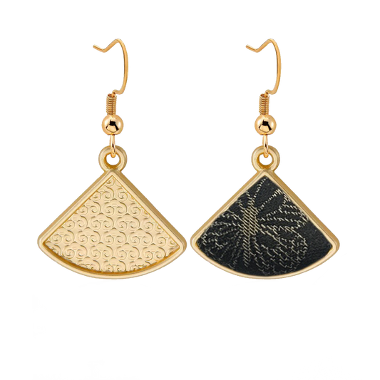 Song Brocade Earrings by Zhang Guoquan | Plum, Orchid, Bamboo, Chrysanthemum 张国权梅兰竹菊宋锦耳环