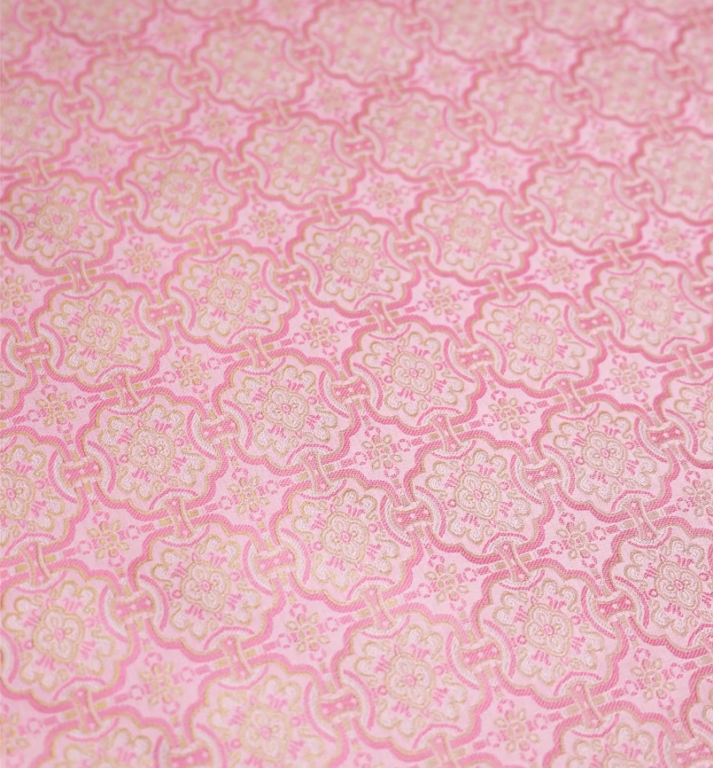 Song Brocade Handmade Earrings | Pink Victory Pattern 粉色定胜纹宋锦手工耳环