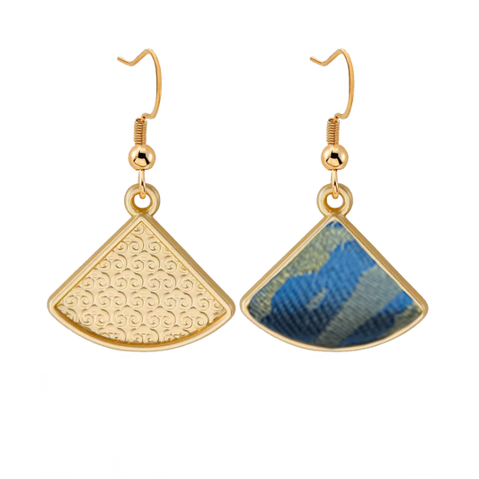Song Brocade Earrings | Pisces Design by Qian Xiaoping 钱小萍双鱼座宋锦耳环