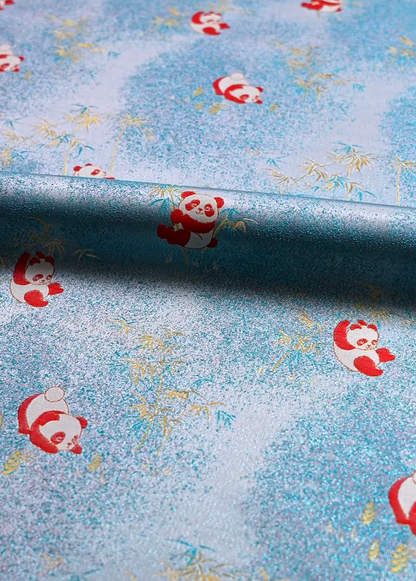 Panda & Bamboo Leaf Pattern Song Brocade Bucket Bag | 熊猫竹叶纹宋锦水桶包