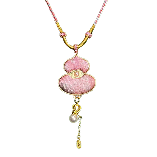 Rose Tale Song Brocade Necklace by Lu Meiying 陆美英玫瑰故事宋锦项链