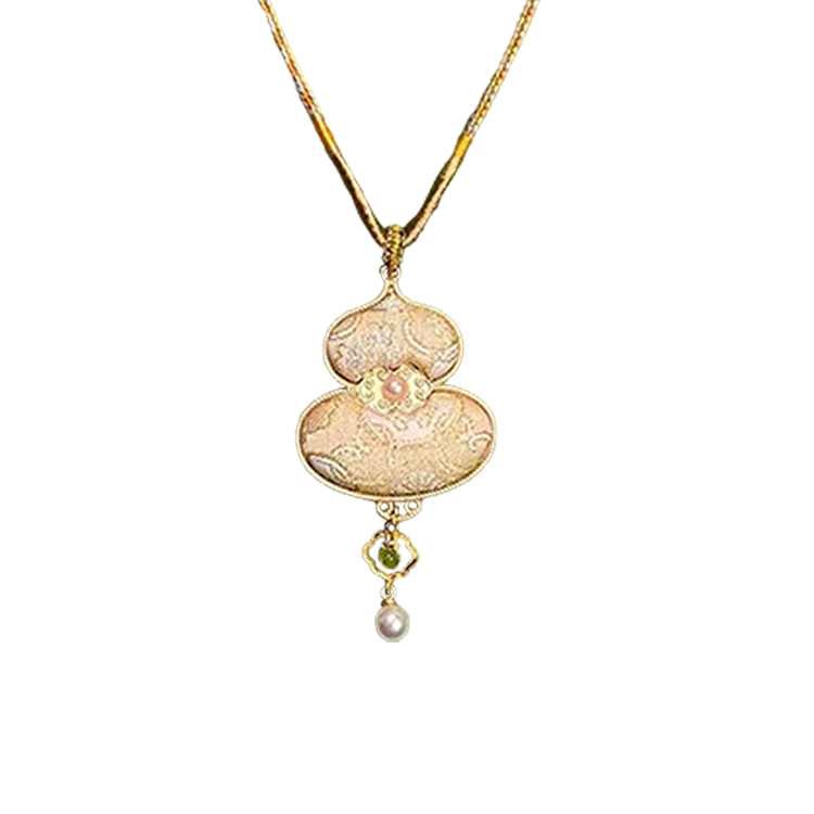 Ruyi & Victory Patterns Song Brocade Necklace · Shangjiukai 上久楷如意定胜宋锦项链