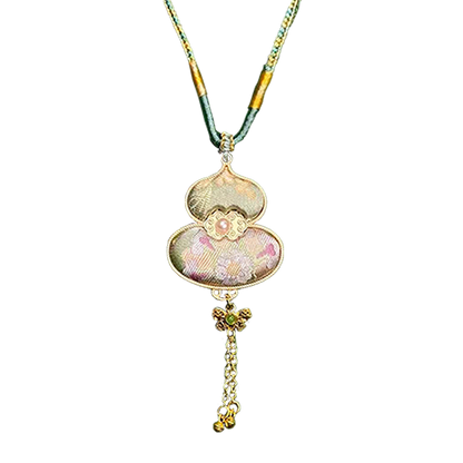 Twelve Flower Goddesses Song Brocade Necklace (Sudi) 苏地十二花神宋锦项链