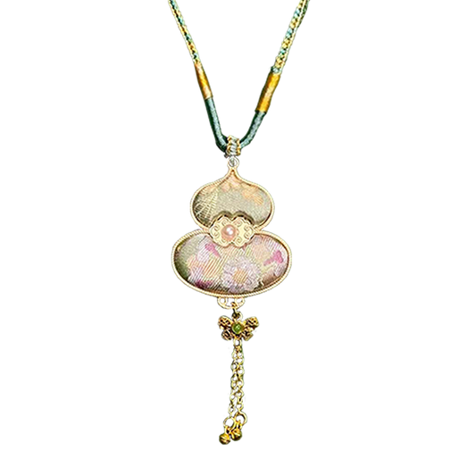 Twelve Flower Goddesses Song Brocade Necklace (Sudi) 苏地十二花神宋锦项链