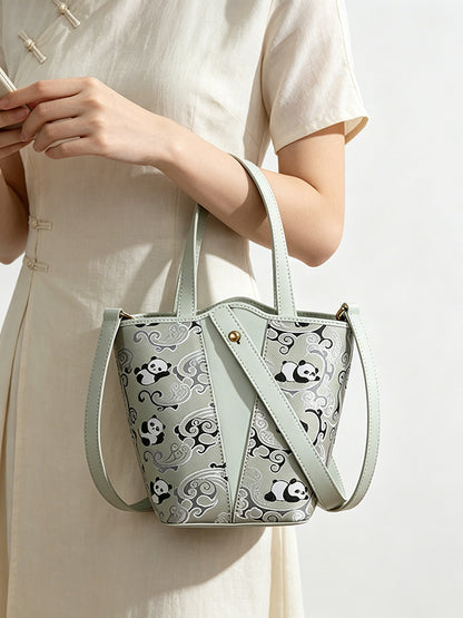 Eastern Han Panda Shu Brocade Handbag 东汉熊猫蜀锦手提包