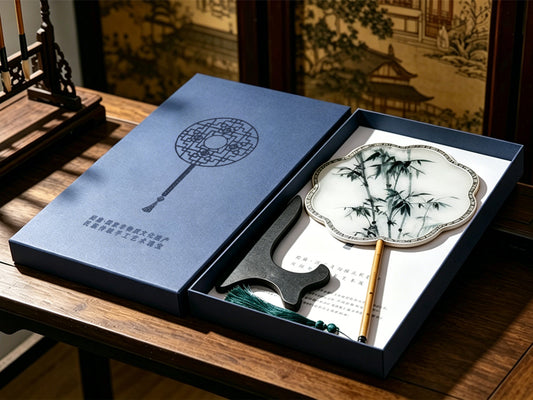 Rising Step by Step Suzhou Embroidery Round Fan 节节高升苏绣团扇