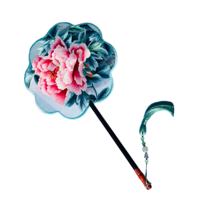 Gorgeous Peony Suzhou Embroidery Round Fan 锦绣牡丹苏绣团扇