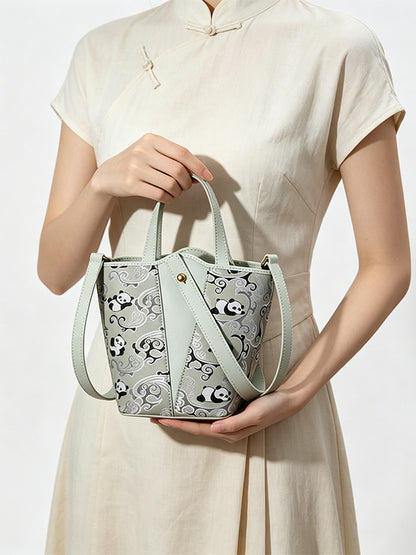 Eastern Han Panda Shu Brocade Handbag 东汉熊猫蜀锦手提包