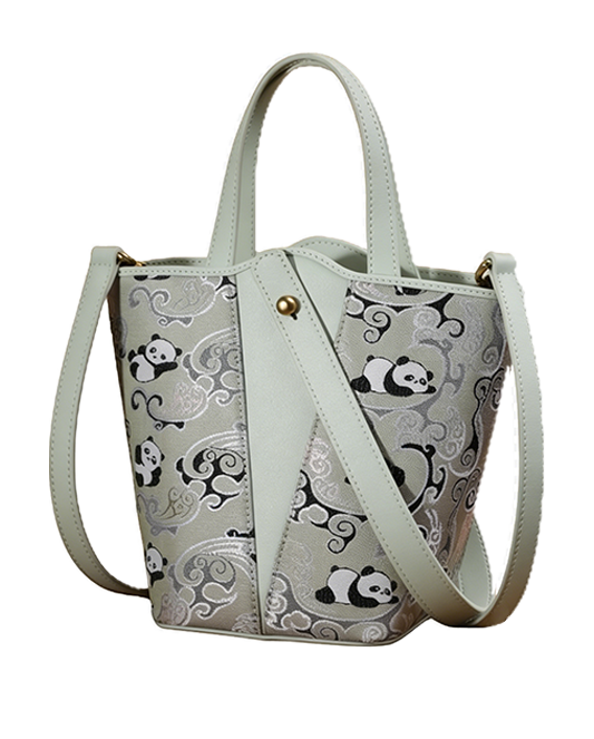 Eastern Han Panda Shu Brocade Handbag 东汉熊猫蜀锦手提包