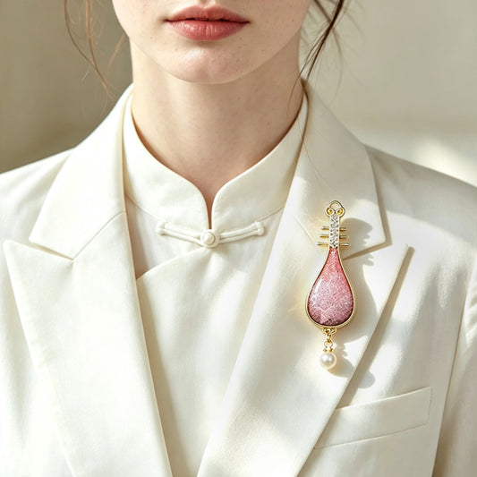 Golden Treasure Flower & All-Round Fortune Song Brocade Brooch · Sanma 陆美英玫瑰故事宋锦胸针