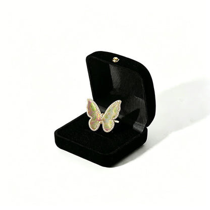 Sudi Twelve Flower Goddesses Song Brocade Butterfly Ring | 苏地十二花神宋锦蝴蝶戒指