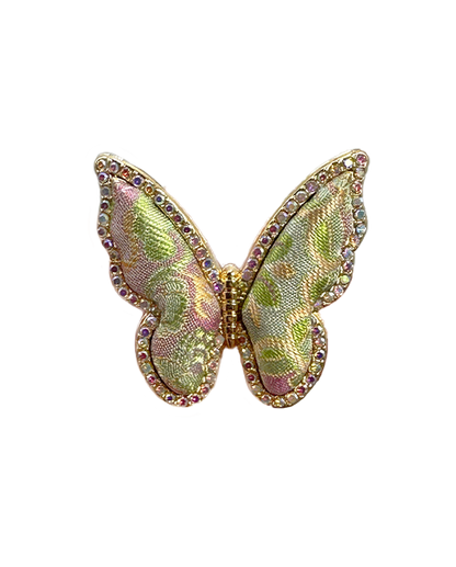 Sudi Twelve Flower Goddesses Song Brocade Butterfly Ring | 苏地十二花神宋锦蝴蝶戒指
