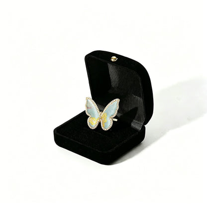 Qian Xiaoping Dragon-Horse Spirit Song Brocade Butterfly Ring | 钱小萍龙马精神纹宋锦蝴蝶戒指