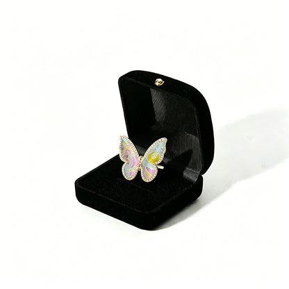Qian Xiaoping Dragon-Horse Spirit Song Brocade Butterfly Ring | 钱小萍龙马精神纹宋锦蝴蝶戒指