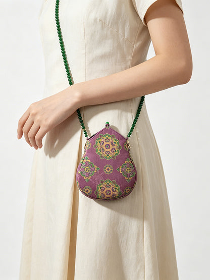 Bao Xiang Floral Xiangyunsha Gourd Crossbody Bag | 宝相花香云纱葫芦斜挎包