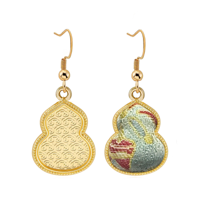Song Brocade Earrings | Yuqionglou, Auspicious Brocade Motif 玉琼楼锦瑞纹宋锦耳环