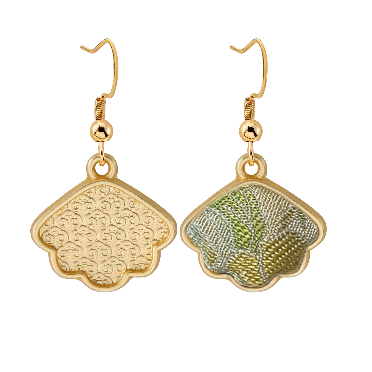 Qian Xiaoping Song Brocade Handmade Earrings | Jasmine & Green Plum 钱小萍茉莉青梅宋锦手工耳环