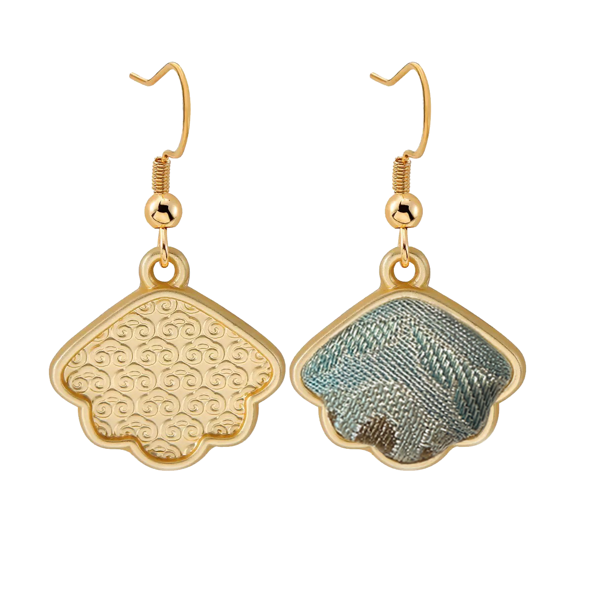 Qian Xiaoping Song Brocade Handmade Earrings | Blossom & Running Deer 钱小萍宝花奔鹿宋锦手工耳环