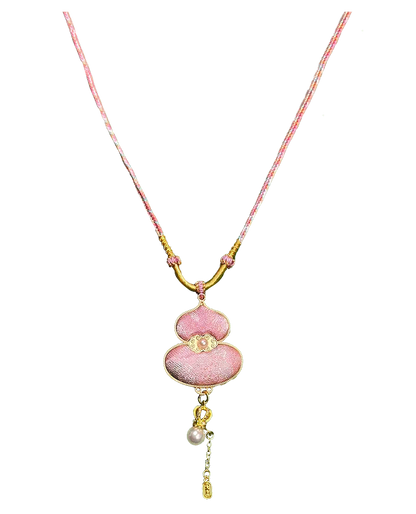 Rose Tale Song Brocade Necklace by Lu Meiying 陆美英玫瑰故事宋锦项链