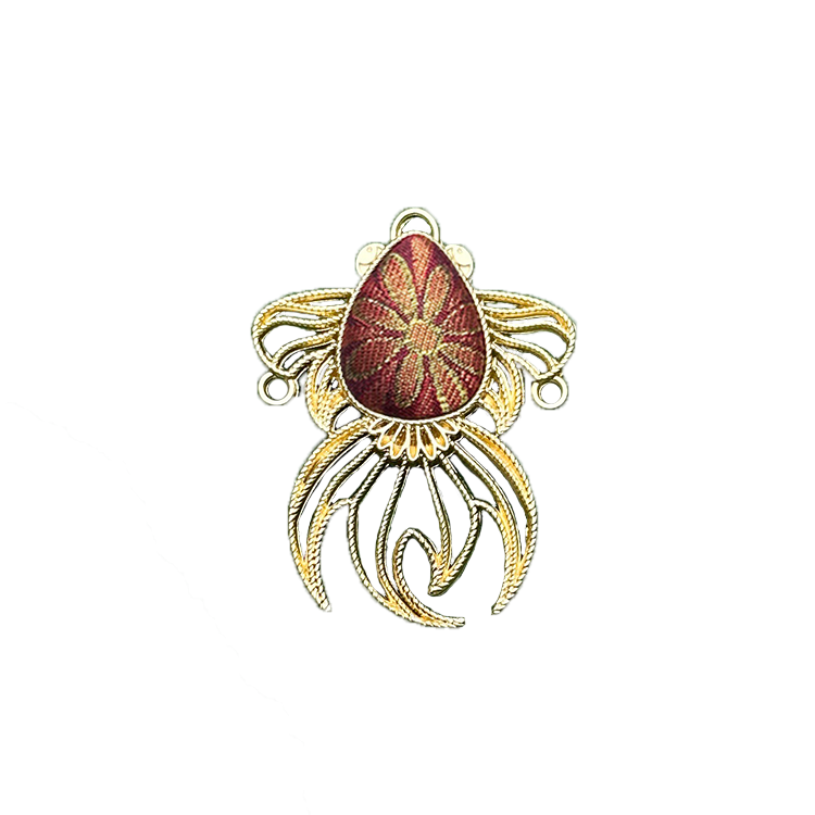 Ruyi & Treasure Flower Floating Light Brocade Brooch by Li Dexi 李德喜如意宝相花浮光锦胸针