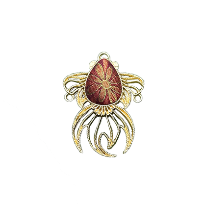 Ruyi & Treasure Flower Floating Light Brocade Brooch by Li Dexi 李德喜如意宝相花浮光锦胸针