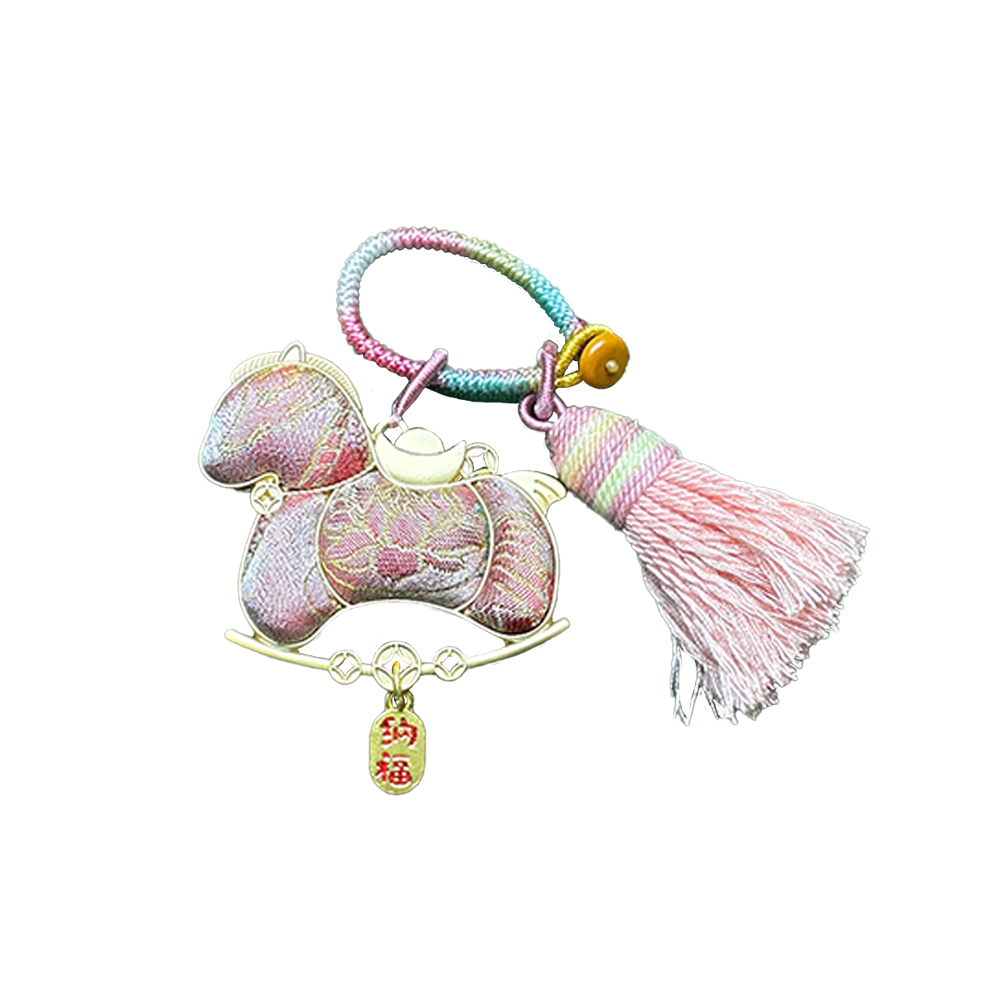 Li Dexi "Leaping Carp" Song Brocade Bag Charm 李德喜鱼跃龙门宋锦包挂