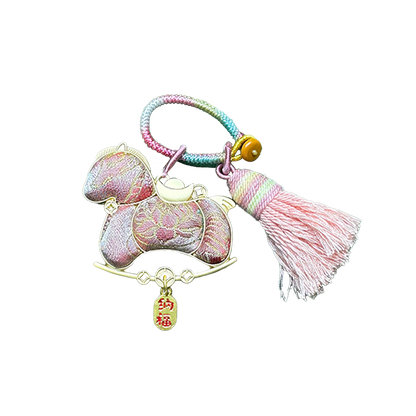Li Dexi "Leaping Carp" Song Brocade Bag Charm 李德喜鱼跃龙门宋锦包挂