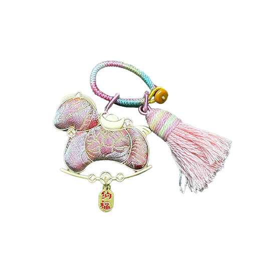 Li Dexi "Leaping Carp" Song Brocade Bag Charm 李德喜鱼跃龙门宋锦包挂