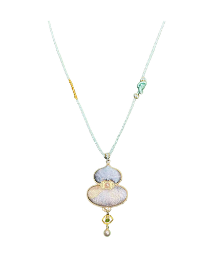 Fragrant Blossoms Song Brocade Necklace by Zhang Guoquan 张国权郁满天香宋锦项链