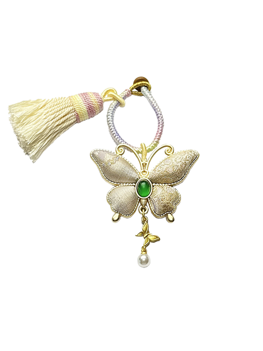 Shangjiukai "Colorful Butterflies" Song Brocade Bag Charm 上久楷瑞彩蝶舞宋锦包挂
