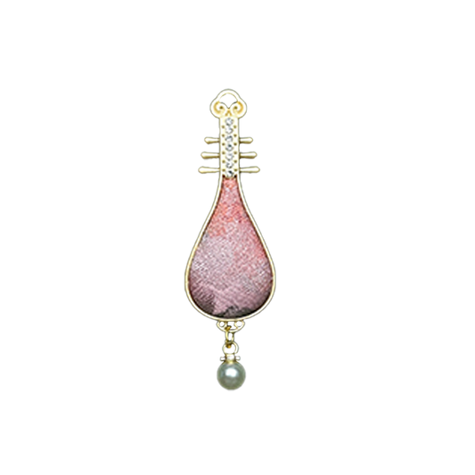 Golden Treasure Flower & All-Round Fortune Song Brocade Brooch · Sanma 陆美英玫瑰故事宋锦胸针