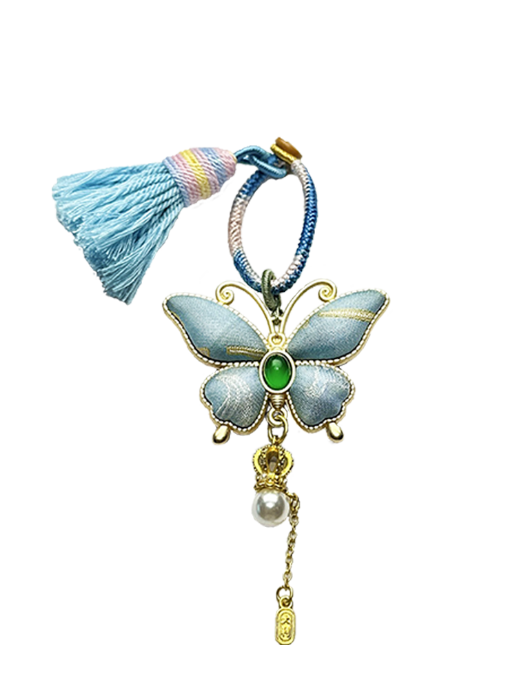 Qian Xiaoping "Dragon & Horse Spirit" Song Brocade Bag Charm 钱小萍龙马精神纹宋锦包挂