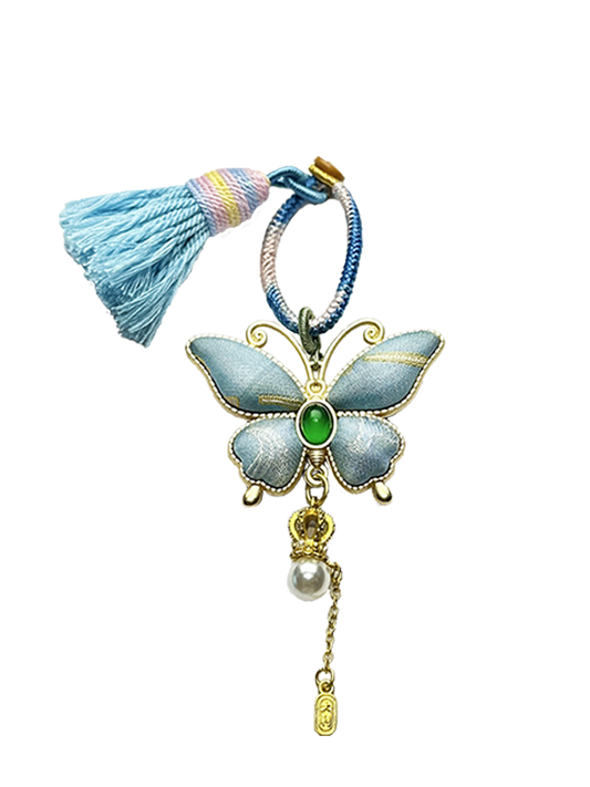 Qian Xiaoping "Dragon & Horse Spirit" Song Brocade Bag Charm 钱小萍龙马精神纹宋锦包挂