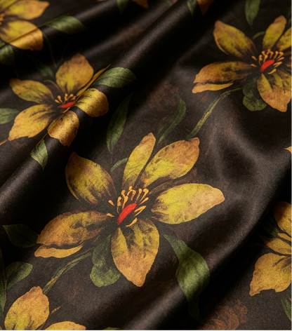 Heavy Satin Gambiered Guangdong Silk Shoulder Bag 重缎香云纱手提包